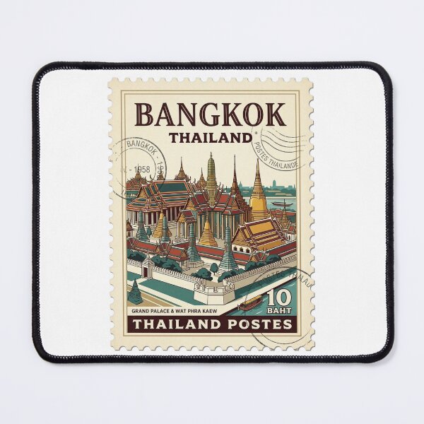 Item preview, Vintage Bangkok Thailand Grand Palace Travel Stamp designed and sold by k3rstman1.