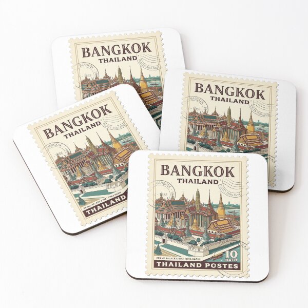 Item preview, Vintage Bangkok Thailand Grand Palace Travel Stamp designed and sold by k3rstman1.