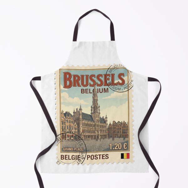 Aperçu de l'œuvre Tampon de voyage vintage de la Grand-Place de Bruxelles (Belgique) créée et vendue par k3rstman1.