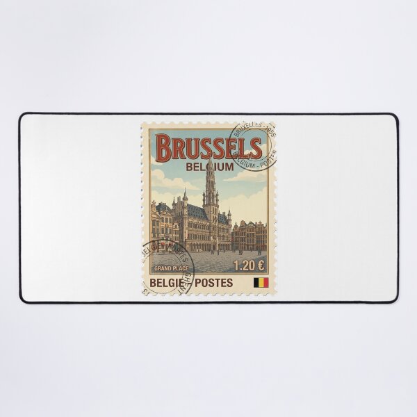 Item preview, Brussels Grand Place Vintage Travel Stamp Belgium designed and sold by k3rstman1.