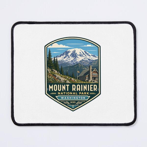 Item preview, Mount Rainier National Park Washington 1899 National Park Travel Souvenir Outdoors Hiking Adventure designed and sold by Simsimah26Parks.