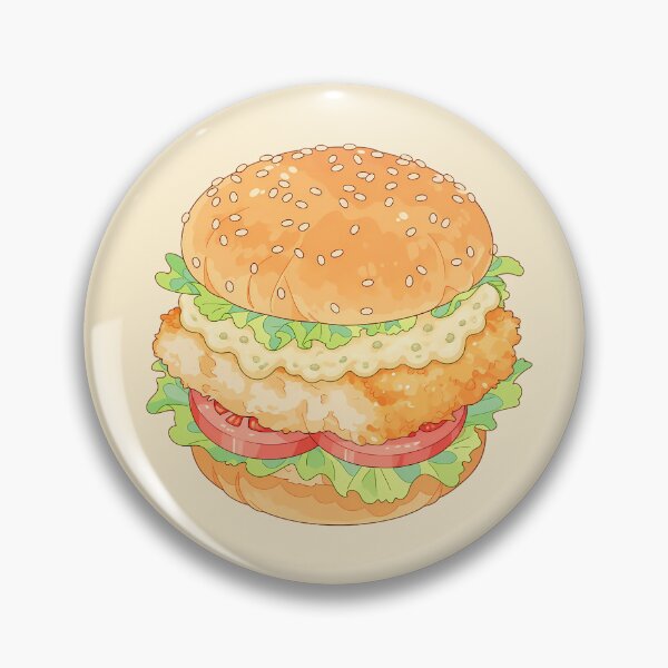 Item preview, Hamburguesa de filete de pescado kawaii designed and sold by sakurashorty.
