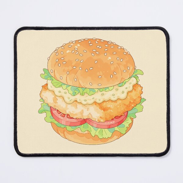 Item preview, Kawaii Fish Fillet Burger designed and sold by sakurashorty.