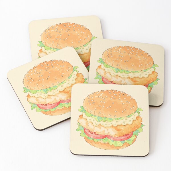 Item preview, Kawaii Fish Fillet Burger designed and sold by sakurashorty.