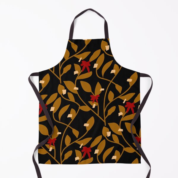 Item preview, Golden leaves and red bows pattern  designed and sold by M.lodhi.