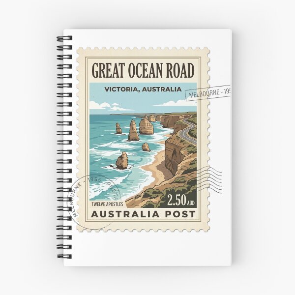Item preview, Vintage Victoria Australia Great Ocean Road Travel Stamp designed and sold by k3rstman1.