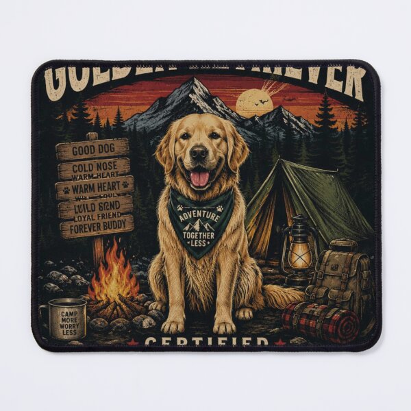Item preview, Golden Retriever Certified Good Boy Camping designed and sold by AtllasDesigns.