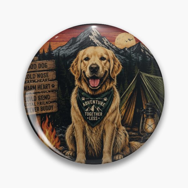Item preview, Golden Retriever Certified Good Boy Camping designed and sold by AtllasDesigns.