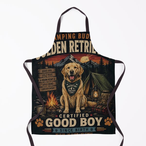 Item preview, Golden Retriever Certified Good Boy Camping designed and sold by AtllasDesigns.