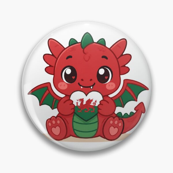 Item preview, Cute Welsh Dragon Kawaii Illustration designed and sold by Cerys-GS.