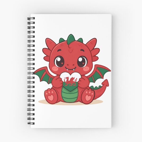 Item preview, Cute Welsh Dragon Kawaii Illustration designed and sold by Cerys-GS.