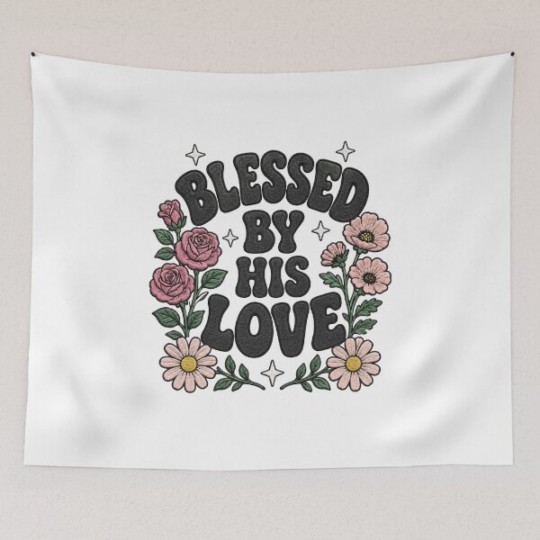 Item preview, Blessed By His Love Floral designed and sold by WearTheVibe Store.