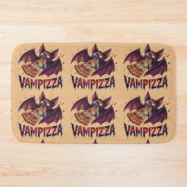 Item preview, Vampizza - Funny Vampire Bat Eating Pizza - b designed and sold by chriswo-design.
