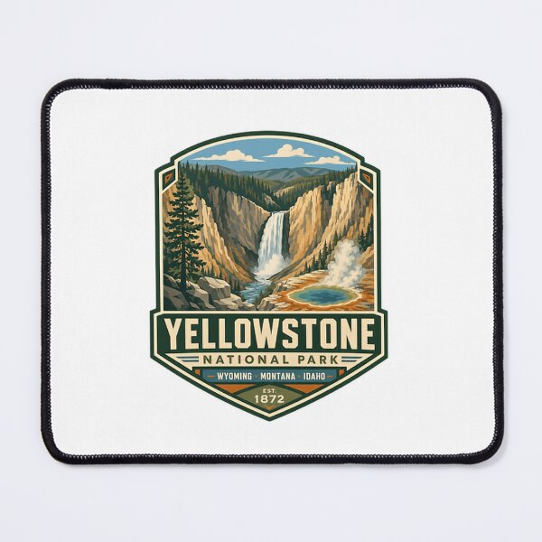 Item preview, Yellowstone National Park Wyoming Montana Idaho Est. 1872 Travel Souvenir Hiking designed and sold by Simsimah26Parks.