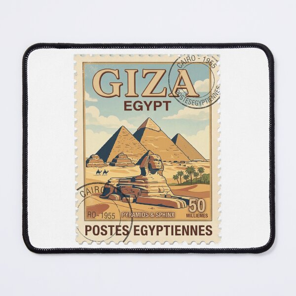 Item preview, Vintage Giza Egypt Pyramids Sphinx Travel Stamp designed and sold by k3rstman1.