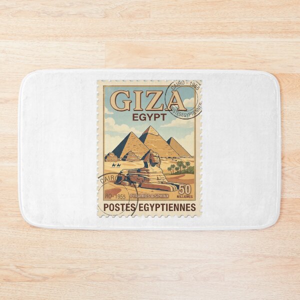 Item preview, Vintage Giza Egypt Pyramids Sphinx Travel Stamp designed and sold by k3rstman1.