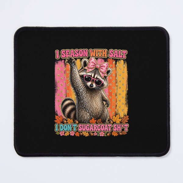 Item preview, Funny Salt Bae Raccoon PNG, I Season With Salt Sarcastic Quote, Cute Trash Panda Bow designed and sold by Keingdesign.