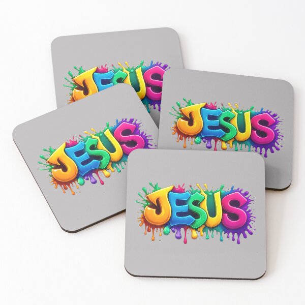 Item preview, Colorful Jesus Rainbow Paint Splash Christian designed and sold by GreggRoss.
