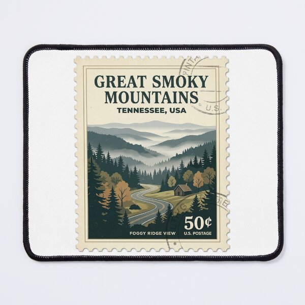 Item preview, Vintage Great Smoky Mountains Travel Stamp Tennessee designed and sold by k3rstman1.