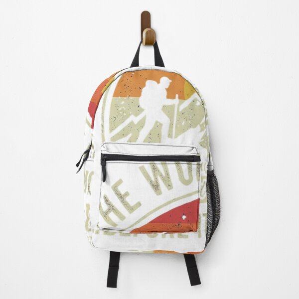 Item preview, The World Is Big Hiking Vintage Sunset Mountain Explorer designed and sold by GabeMountainArt.