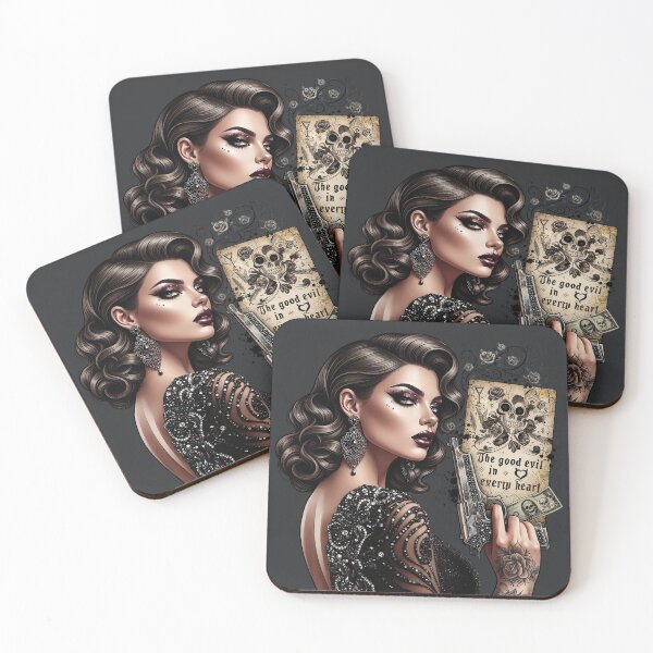 Item preview, Woman Holding Pistol Evil Card designed and sold by Voodoo Store Paranormal Collections.