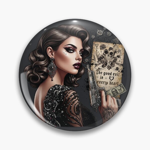 Item preview, Woman Holding Pistol Evil Card designed and sold by Voodoo Store Paranormal Collections.