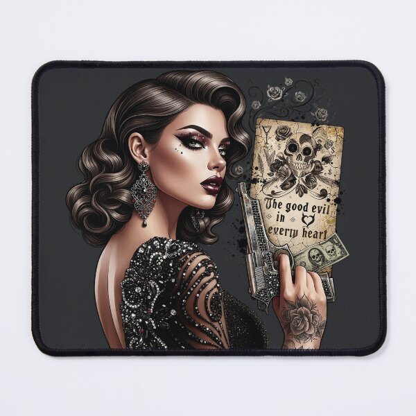 Item preview, Woman Holding Pistol Evil Card designed and sold by Voodoo Store Paranormal Collections.