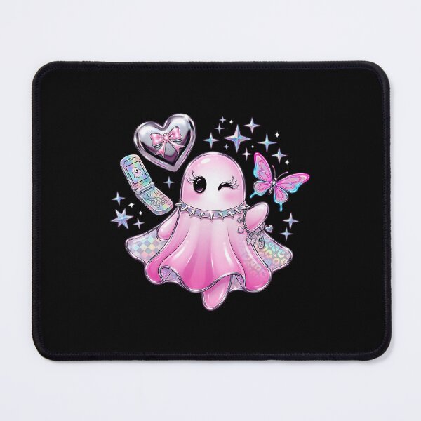 Item preview, Cute Y2K Pink Ghost, Retro Nostalgia Flip Phone, Pastel Kawaii Aesthetic designed and sold by Keingdesign.