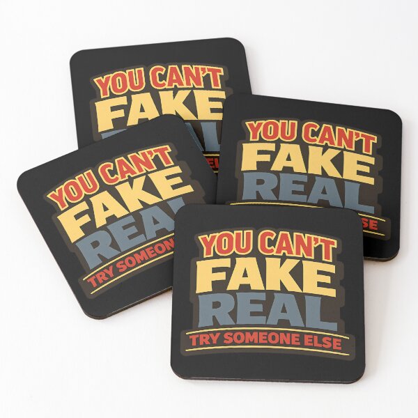 Item preview, You Can't Fake Real Typography Statement Shirt designed and sold by TeeTimeTreasure.