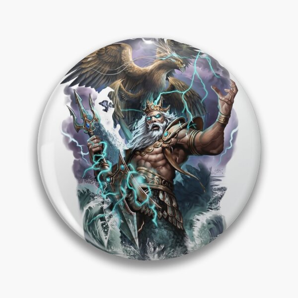 Item preview, Poseidon Sea God Colored Lightning Storm Art designed and sold by RoyalDeluxGo.