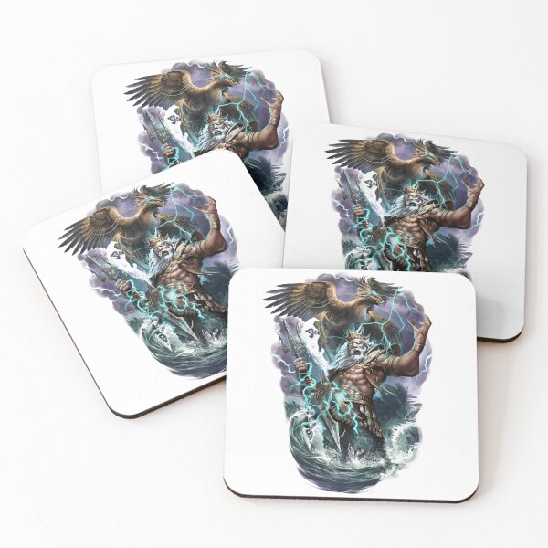 Item preview, Poseidon Sea God Colored Lightning Storm Art designed and sold by RoyalDeluxGo.