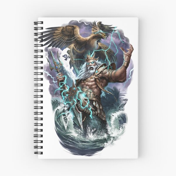 Item preview, Poseidon Sea God Colored Lightning Storm Art designed and sold by RoyalDeluxGo.