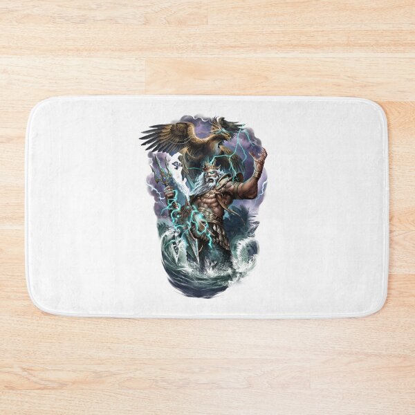 Item preview, Poseidon Sea God Colored Lightning Storm Art designed and sold by RoyalDeluxGo.