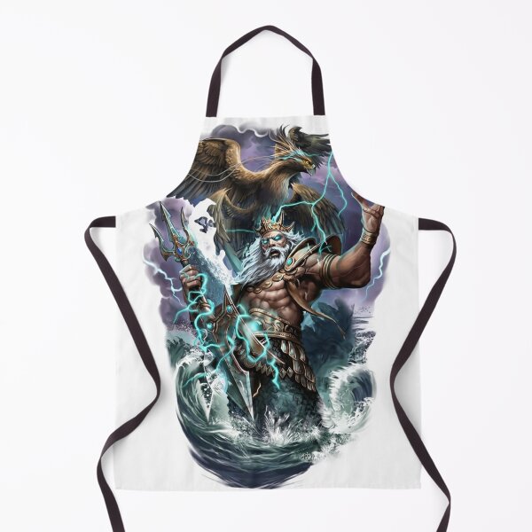 Item preview, Poseidon Sea God Colored Lightning Storm Art designed and sold by RoyalDeluxGo.