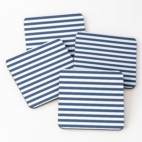 Item preview, White Sailor Stripes Navy Blue Background designed and sold by GemsAnatomy.