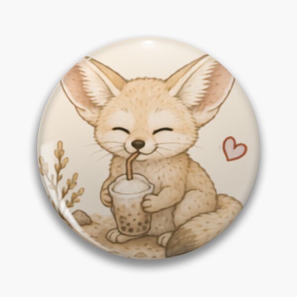 Item preview, Cool Drink Fennec Fox designed and sold by MellowMunchkins.