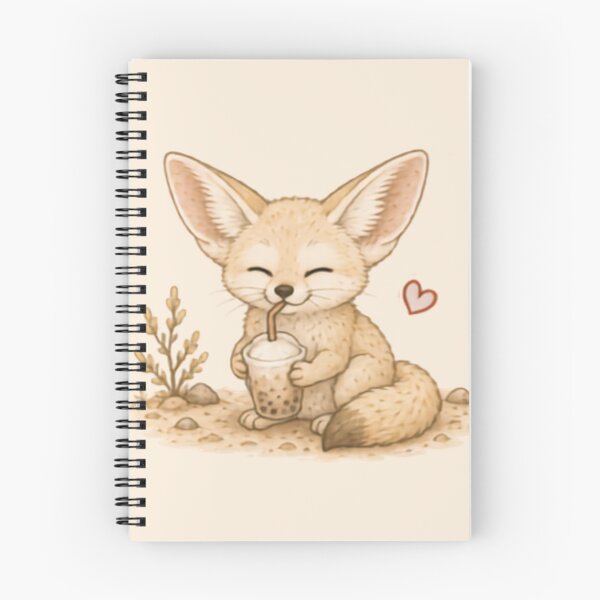 Item preview, Cool Drink Fennec Fox designed and sold by MellowMunchkins.