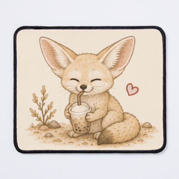 Item preview, Cool Drink Fennec Fox designed and sold by MellowMunchkins.