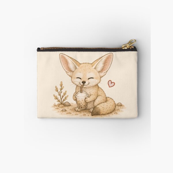 Item preview, Cool Drink Fennec Fox designed and sold by MellowMunchkins.