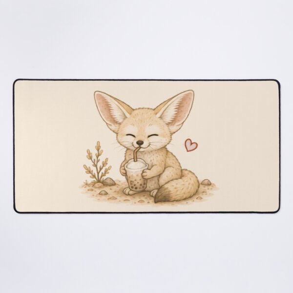 Item preview, Cool Drink Fennec Fox designed and sold by MellowMunchkins.