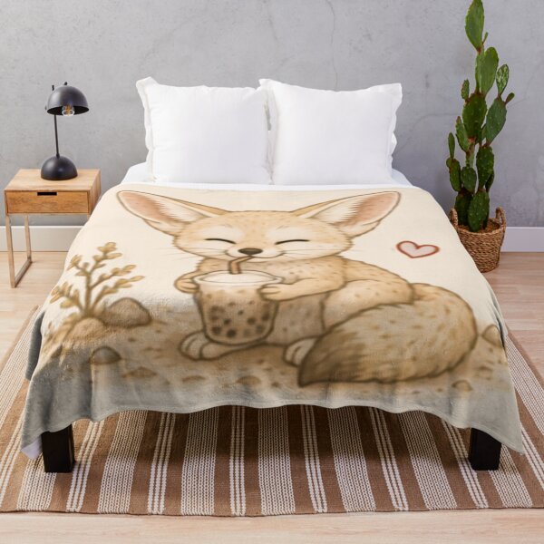 Item preview, Cool Drink Fennec Fox designed and sold by MellowMunchkins.
