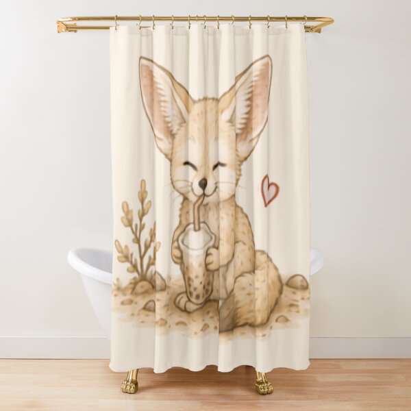 Item preview, Cool Drink Fennec Fox designed and sold by MellowMunchkins.