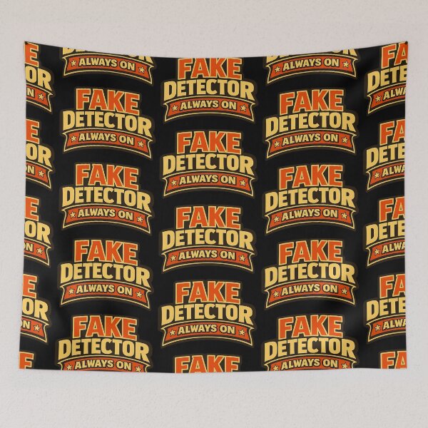 Item preview, Fake Detector Always On Funny Typography Shirt designed and sold by TeeTimeTreasure.