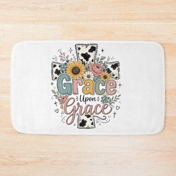 Item preview, Grace Upon Grace, Christian Inspirational Quote designed and sold by graphic-genie.