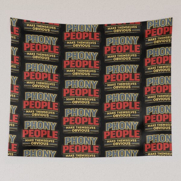 Item preview, Phony People Make Themselves Obvious Funny Typography Shirt designed and sold by TeeTimeTreasure.