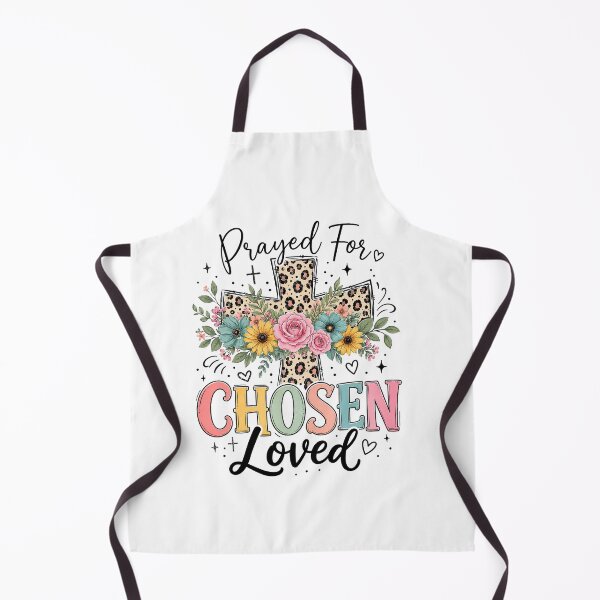 Item preview, Christian Inspirational Quote, Prayed For Chosen Loved Christian Floral Cross designed and sold by graphic-genie.