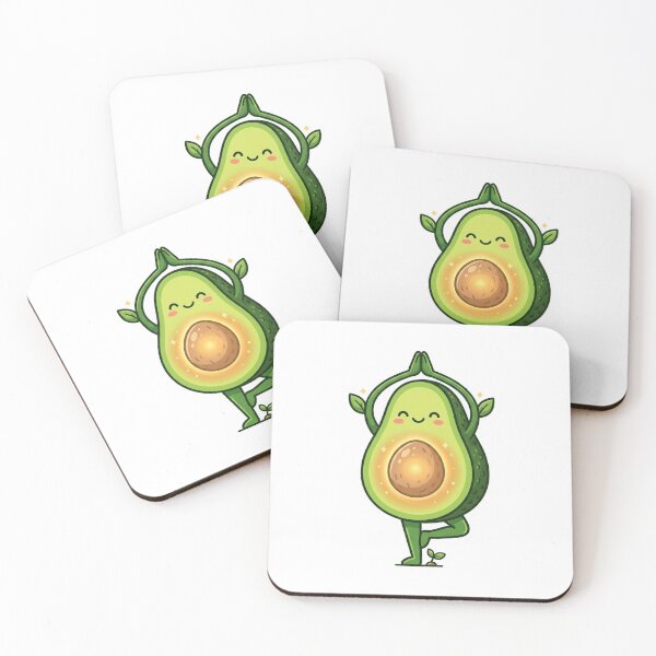 Item preview, Kawaii Avocado Doing Yoga Pose designed and sold by YNAMREG.