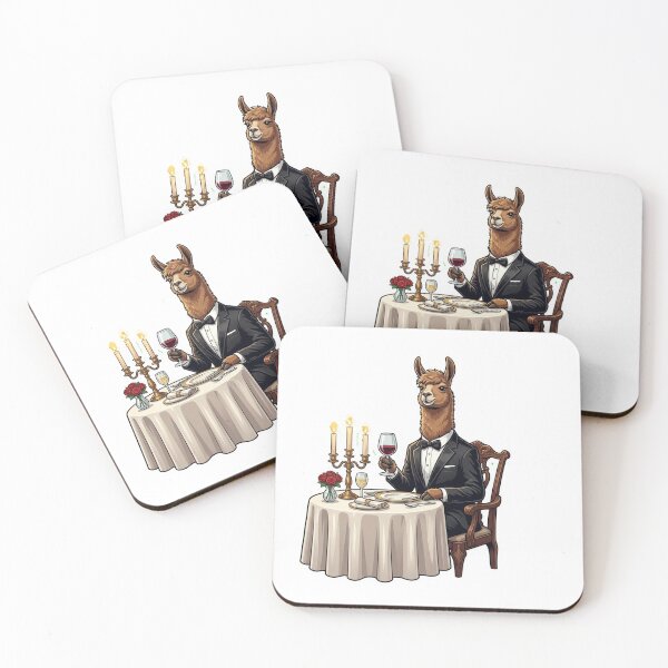 Item preview, Llama in Tuxedo at Fancy Dinner designed and sold by YNAMREG.