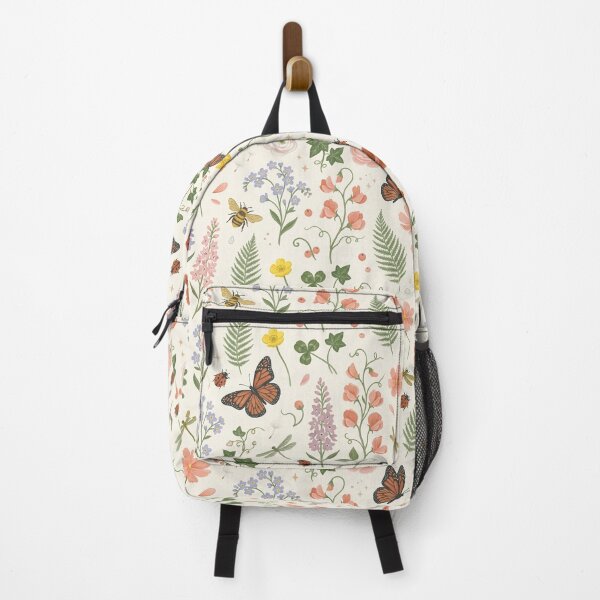 Item preview, Wildflower Meadow & Monarch Butterfly Pattern – Cottagecore Art designed and sold by OpenDreamArts.