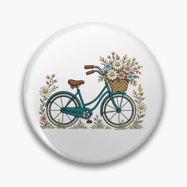 Item preview, Vintage Floral Bicycle Spring Ride designed and sold by WearTheVibe Store.